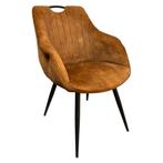 MX Sofa Eetkamerstoel Royce | Cognac | Velvet/velours stof, Huis en Inrichting, Stoelen, Ophalen, Nieuw, Industrieel
