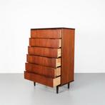 Vintage Deense ladekast in teak, Huis en Inrichting, Gebruikt, 100 tot 150 cm, 5 laden of meer, 100 tot 150 cm