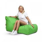 Luxe relax poef - groen - wasbare polyester hoes, Huis en Inrichting, Zitzakken, Ophalen of Verzenden, Nieuw