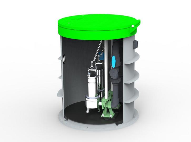 Pompput 2x DAB Feka VS 1000, Ø800 x 1000, vuil- & regenwater, Zakelijke goederen, Machines en Bouw | Pompen en Compressoren, Ophalen of Verzenden