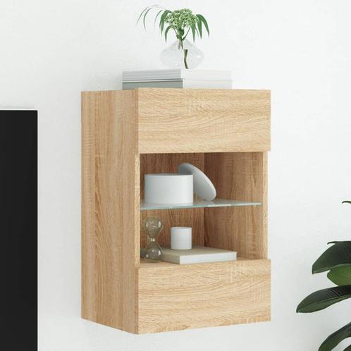 vidaXL Tv-wandmeubel met LED-verlichting 40x30x60,5 cm, Huis en Inrichting, Kasten | Televisiemeubels, Nieuw, Overige houtsoorten