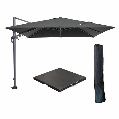 Garden Impressions Hawaii zweefparasol 300x300 cm carbon, Tuin en Terras, Partytenten, Verzenden
