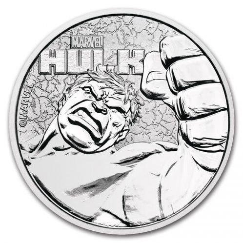 Tuvalu - Marvel Series - Hulk 1 oz 2019 (50.000 oplage), Postzegels en Munten, Munten | Oceanië, Losse munt, Zilver, Verzenden