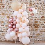Ballonnen Backdrop Set Rozegoud/Wit/Roze (70st), Kinderen en Baby's, Kraamcadeaus en Geboorteborden, Nieuw, Ophalen of Verzenden