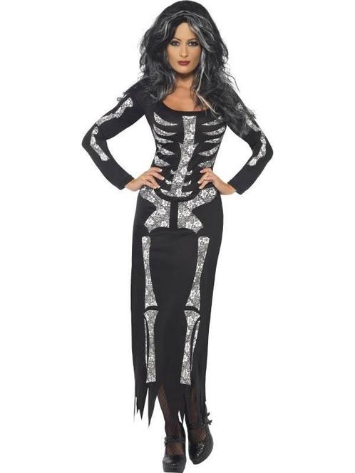 Skelet Diva jurk, Kleding | Dames, Carnavalskleding en Feestkleding, Nieuw, Ophalen of Verzenden