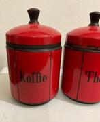 Oude emaille Suikerpot, Theepot en Koffiepot - Suikerpot -, Antiek en Kunst, Antiek | Keukenbenodigdheden