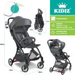 KIDIZ® Kinderwagen - Wandelwagen - Kinderbuggy - Antraciet, Kinderen en Baby's, Kinderwagens en Combinaties, Verzenden, Zo goed als nieuw