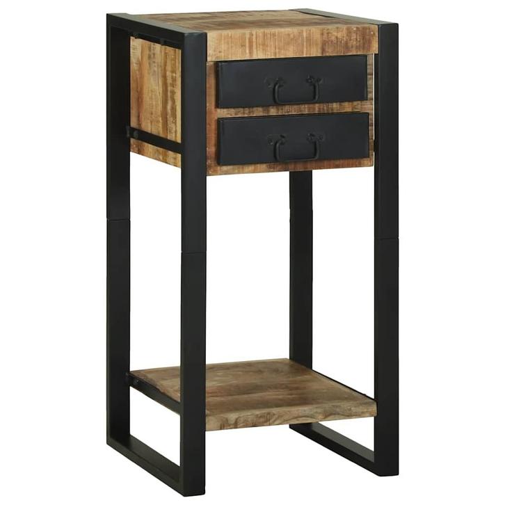vidaXL Bijzettafel Bruin 40 x 40 x 80 cm Massief ruw, Huis en Inrichting, Tafels | Bijzettafels, Nieuw, 60 cm of meer, Verzenden
