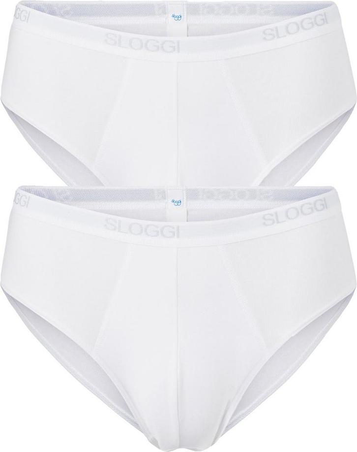 sloggi - Maat XXL men Basic Heren Midi slip - 2-pack - Wit, Kleding | Heren, Ondergoed, Verzenden
