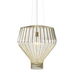 Fabbian Saya Hanglamp, transparant/goud - 48 cm (Hanglampen), Verzenden, Nieuw