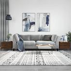 vidaXL Salontafels 2 st 50x50x40 cm bewerkt hout bruin, 50 tot 100 cm, Verzenden, Nieuw, 50 tot 100 cm