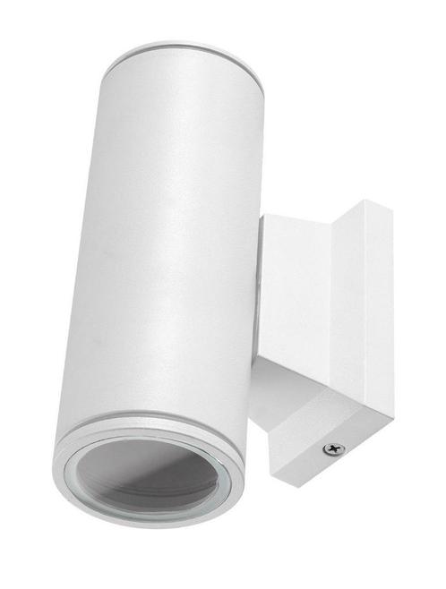 Buitenlamp rond wit | dubbele GU10 lampvoet voor twee spots, Huis en Inrichting, Lampen | Overige, Nieuw, Verzenden