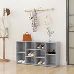 vidaXL Schoenenbank 103x30x54,5 cm bewerkt hout betongrijs, Huis en Inrichting, Verzenden, Nieuw