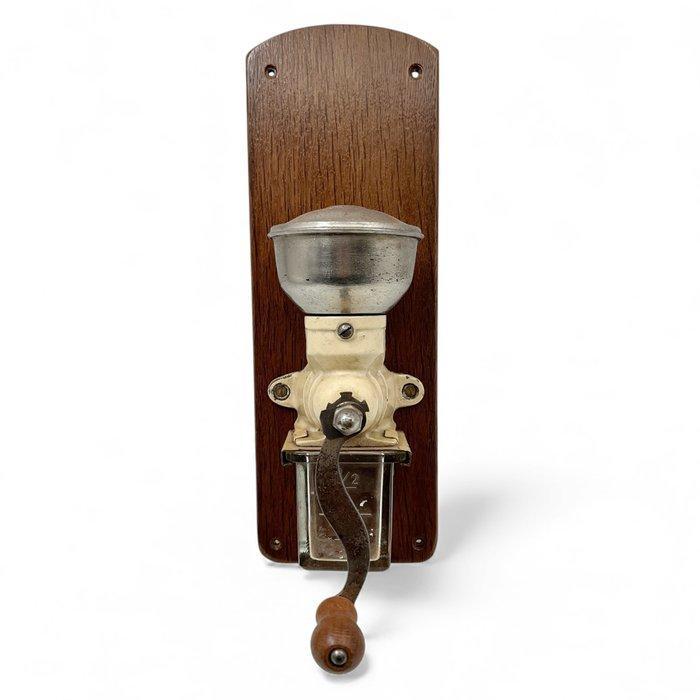 Koffiemolen - Hout, Metaal, Glas - Wand koffiemolen, Antiek en Kunst, Antiek | Keukenbenodigdheden