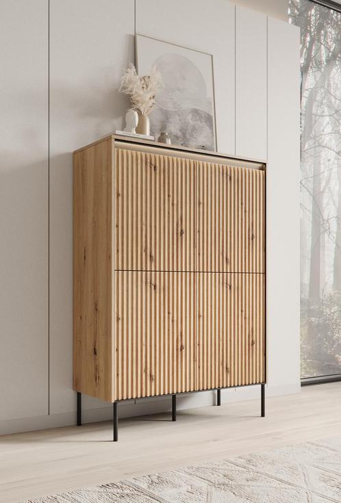 Meubella Dressoir Timoteo eiken 100 cm, Huis en Inrichting, Kasten | Dressoirs, 25 tot 50 cm, Nieuw, Verzenden