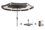 Hartman Tubb stokparasol Ø300 cm. - Donkergrijs + Granada, Tuin en Terras, Verzenden, Nieuw, Parasolvoet, Kantelbaar
