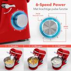 2dekans | KitchenBrothers Keukenmachine - Keukenmixer - 6L, Ophalen of Verzenden, Zo goed als nieuw