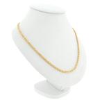 Gouden vierkante koningsketting | 49,5 cm (unisex, karabijn), Sieraden, Tassen en Uiterlijk, Kettingen, Ophalen of Verzenden, Gebruikt