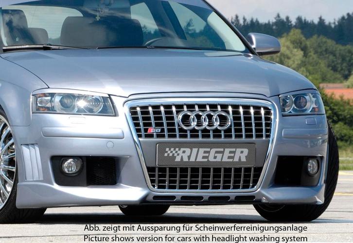 Rieger voorbumper R-Frame | Audi A3 8P 2003-2005 3D | ABS, Auto-onderdelen, Carrosserie en Plaatwerk, Nieuw, Audi, Verzenden