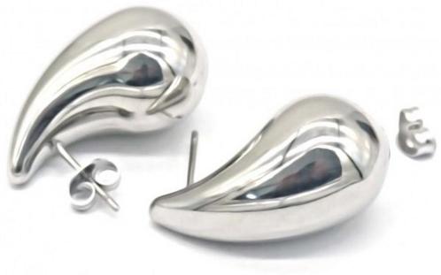 Oorbellen - Water droplets - Zilverkleurig, Sieraden, Tassen en Uiterlijk, Oorbellen, Knopjes of Stekers, Zilver, Nieuw, Overige materialen
