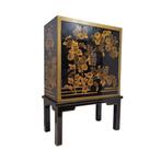 Kast ‘Crisantemos’, urushi-e lakwerk, Showa-periode, 20e, Antiek en Kunst