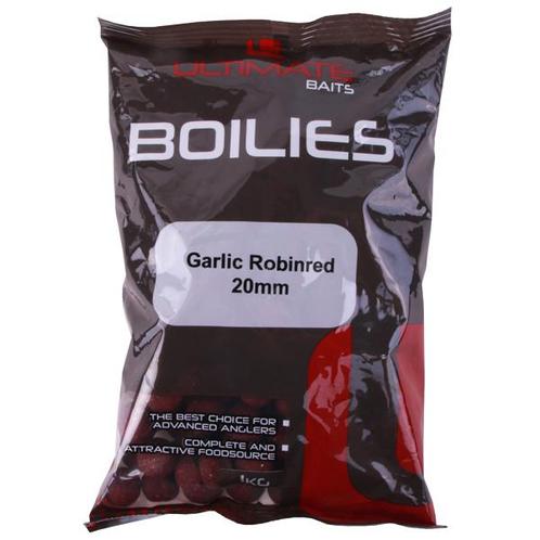 Ultimate Baits Boilies 20mm 1kg - Garlic Robinred, Watersport en Boten, Hengelsport | Algemeen, Overige typen, Nieuw, Verzenden