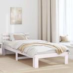 vidaXL Bedframe met hoofdeinde Wit 90 x 200 cm Massief, Verzenden, Nieuw, Wit, Hout