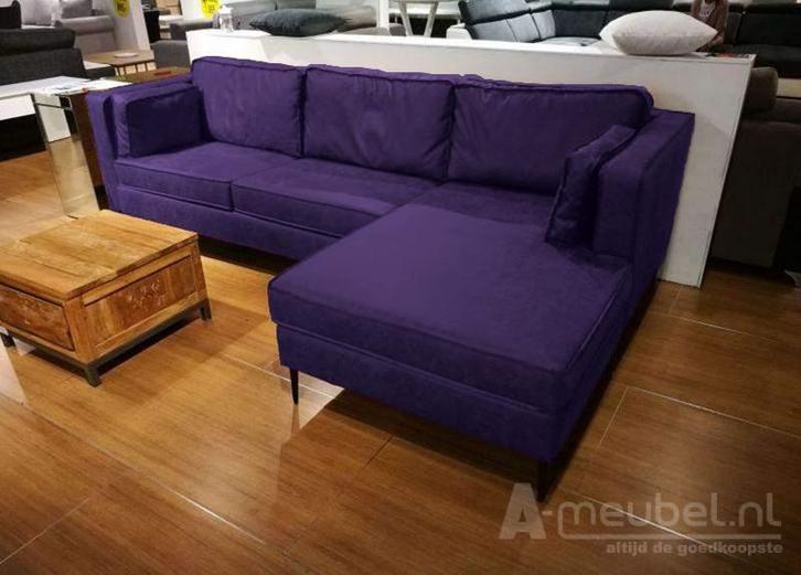 Loungebank Borne - loungebanken - Paars, Huis en Inrichting, Banken | Sofa's en Chaises Longues, Nieuw, Stof