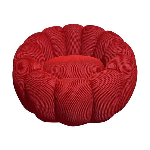 *WOONWINKEL* Kare Design Peppo Bloom Ronde Draaifauteuil Roo, Huis en Inrichting, Fauteuils, Nieuw, Stof, Verzenden