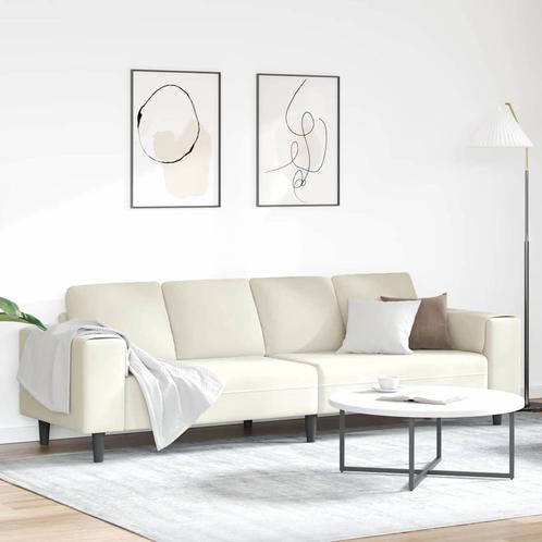 vidaXL Bankstel Crème Fluweel, Huis en Inrichting, Banken | Bankstellen, Nieuw, Stof, Verzenden