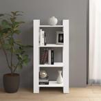 vidaXL Boekenkast/kamerscherm 60x35x125 cm massief hout wit, Huis en Inrichting, Kasten | Boekenkasten, Verzenden, 100 tot 150 cm