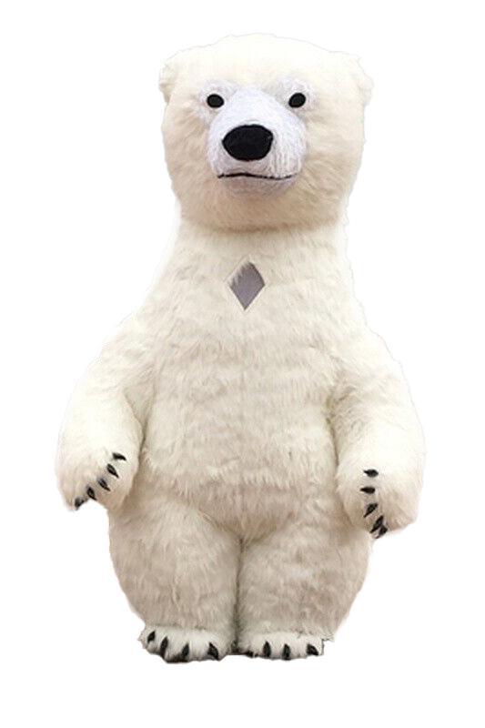 KIMU® Mega Opblaasbare Mascotte IJsbeer 2 Meter Kostuum Opbl, Kleding | Dames, Carnavalskleding en Feestkleding, Kleding, Nieuw