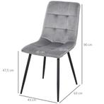 TRUUSK Set van 2 Gestoffeerde Eetkamerstoelen - Modern Desig, Huis en Inrichting, Verzenden