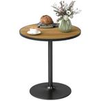 TRUUSK Ronde Eettafel - Moderne Keukentafel - Houtlook Plaat, Huis en Inrichting, Tafels | Eettafels, Verzenden, Nieuw