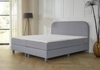ACTIE! Boxspring Athene 160 200 Grijs, Huis en Inrichting, Verzenden, 200 cm, 160 cm, Nieuw