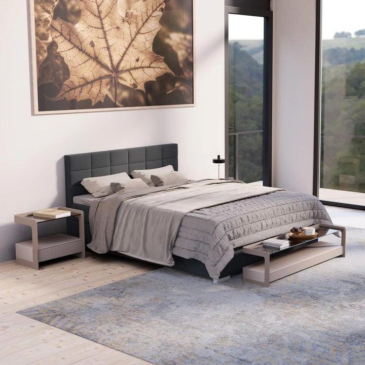 Boxspring Seattle - 180x200cm - Donkergrijs, Huis en Inrichting, Slaapkamer | Bedden, Nieuw, Verzenden