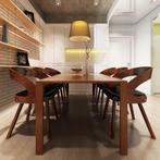 vidaXL Eetkamerstoelen 6 st kunstleer bruin, Huis en Inrichting, Stoelen, Verzenden, Nieuw, Bruin