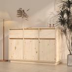vidaXL Dressoir 110x34x75 cm massief grenenhout, Huis en Inrichting, Kasten | Dressoirs, 100 tot 150 cm, Verzenden, Nieuw, Grenenhout