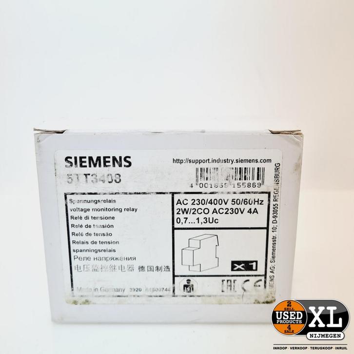 Siemens 5TT3408 Chassis Mount Timer Relay / Spanningsrela..., Doe-het-zelf en Verbouw, Elektra en Kabels, Nieuw, Ophalen of Verzenden