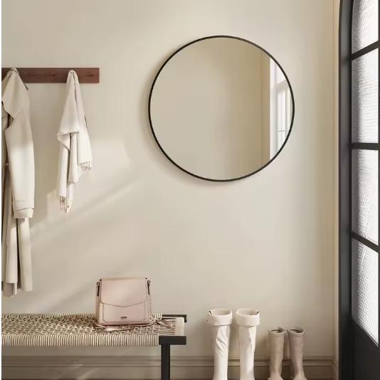 Ronde Wandspiegel 61 cm – Metalen Frame en Helder Beeld, Huis en Inrichting, Kasten | Overige, Nieuw, Verzenden