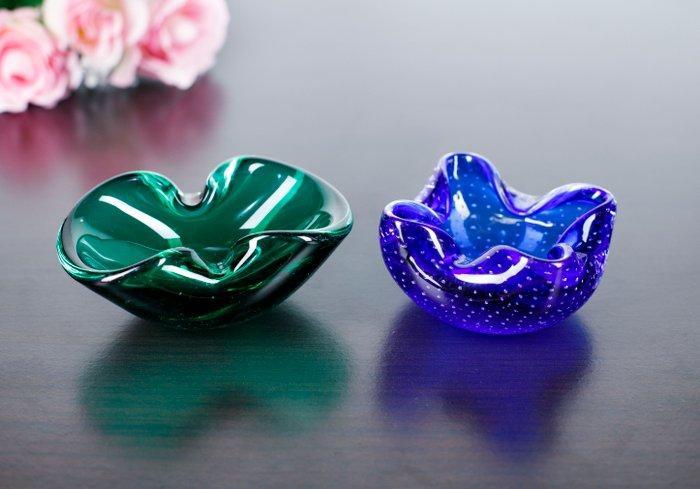 Vintage Murano Glass - Set of 2 - Bullicante - Schotel -, Antiek en Kunst, Antiek | Glas en Kristal