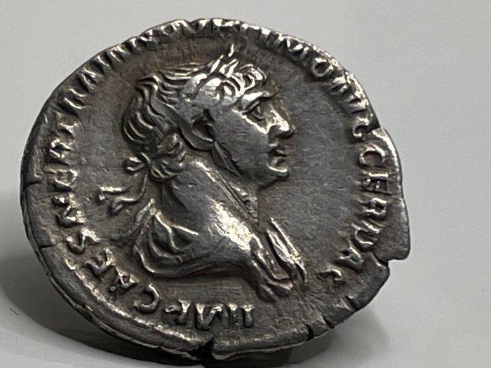 Romeinse Rijk. Trajan (98-117 n.Chr.). Denarius Rome - Mars, Postzegels en Munten, Munten | Europa | Niet-Euromunten