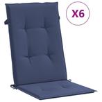 Marineblauwe Tuinkussens 6 stuks - Tweedekansje - OP=OP!, Huis en Inrichting, Woonaccessoires | Kussens, Ophalen of Verzenden