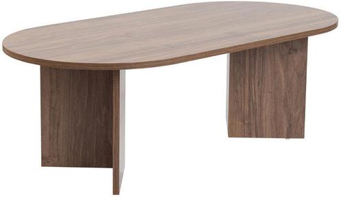 Asir 909NRD1109 Salontafel Walnoot 119 x 60 van €99 voor €49, Huis en Inrichting, Tafels | Salontafels, 100 tot 150 cm, Ovaal