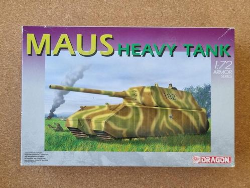 Dragon 7255 Maus Heavy Tank 1:72, Hobby en Vrije tijd, Modelbouw | Auto's en Voertuigen, Verzenden