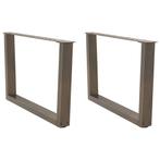V-vormige Tafelpoten Staal Naturel | Tweedekansje | OP=OP, Huis en Inrichting, Tafelonderdelen, Tafelpoot, Nieuw, Minder dan 50 cm