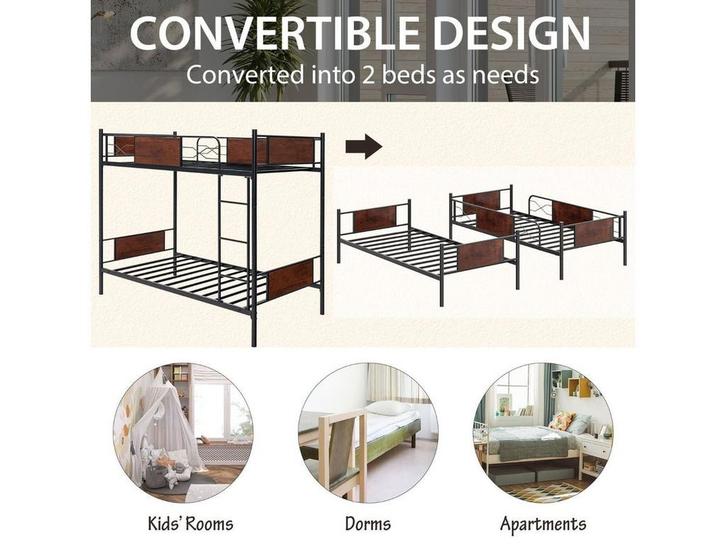 Coast Stapelbedframe 2 in 1 - 30 cm Veiligheidsreling - 198, Huis en Inrichting, Overige Huis en Inrichting, Nieuw, Verzenden