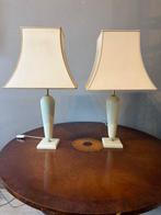 Bony Design - Tafellamp - Hout, Messing, Textiel - een paar