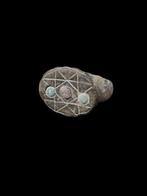 Middeleeuws Brons, Pentagram Templier , Rare Ring  (Zonder