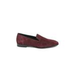 Louis Leeman Suede Burgundy Loafer Slipper 650$ - Mocassins, Nieuw